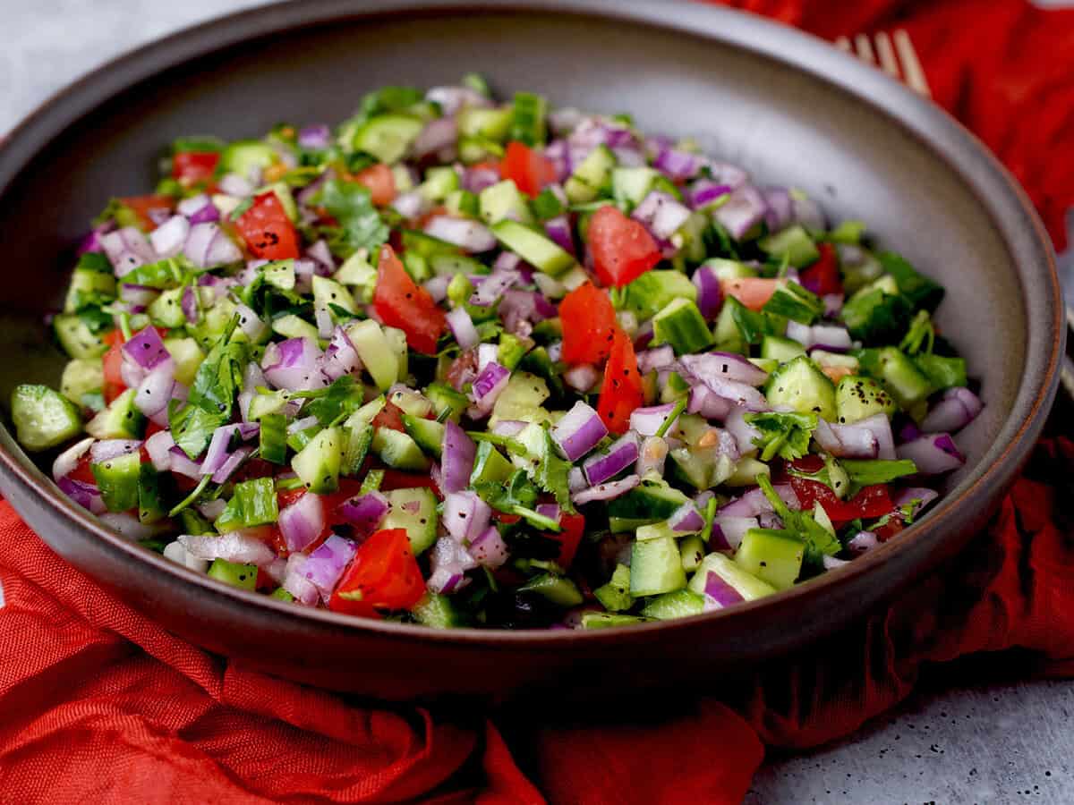 Pakistani kachumber salad recipe.