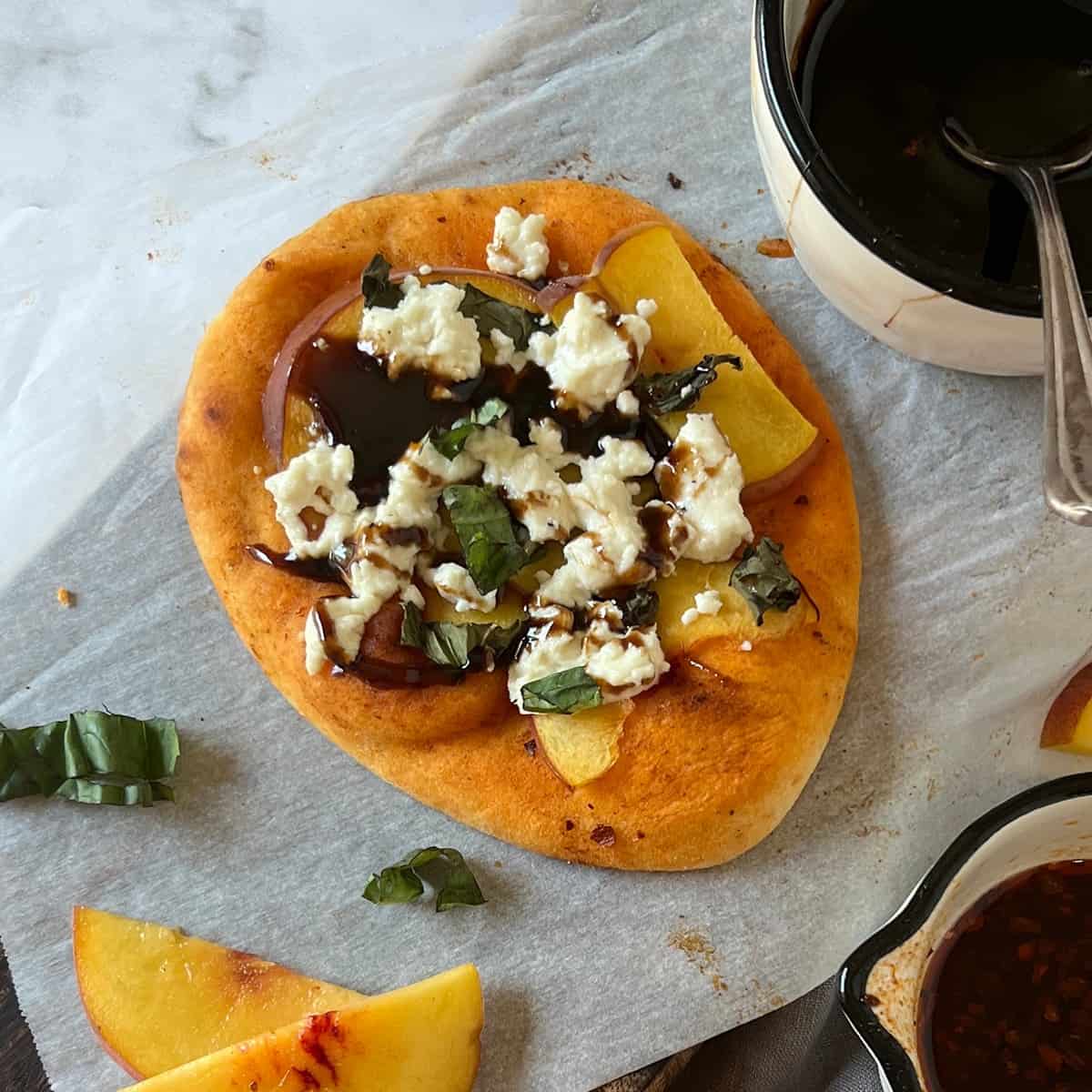 Goat Cheese Pizza With Peaches - 31