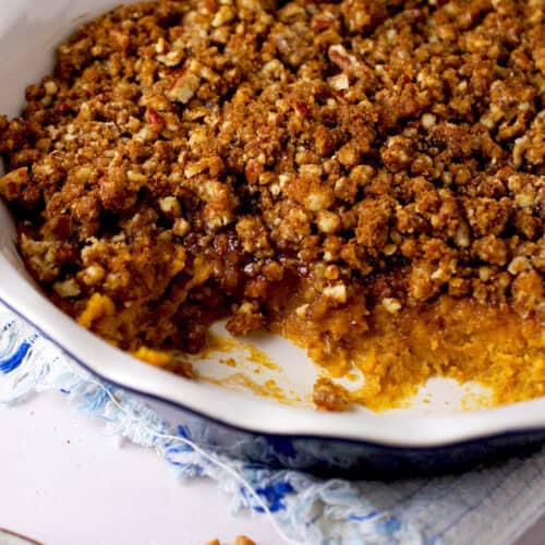 Southern style sweet potato casserole.