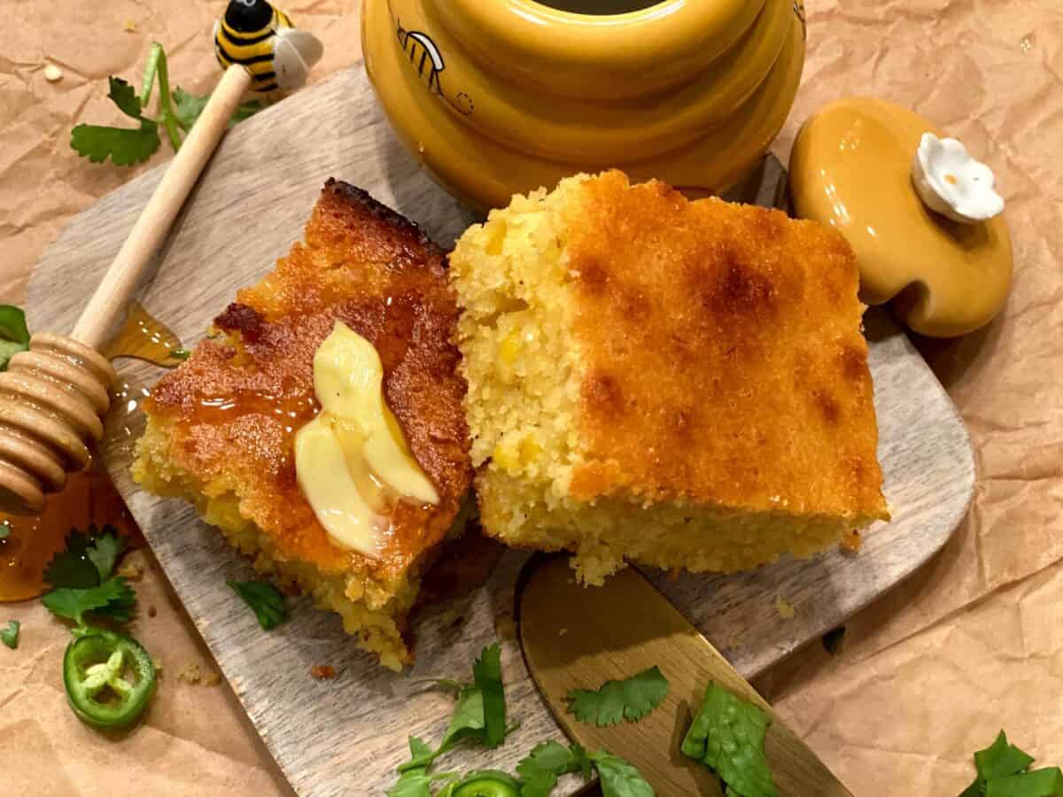 super easy sweet and moist cornbread