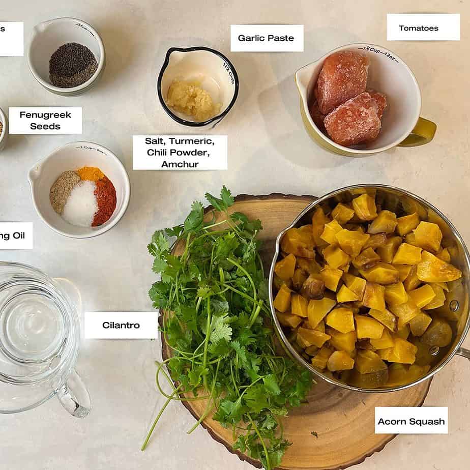 Acorn Squash Ingredients