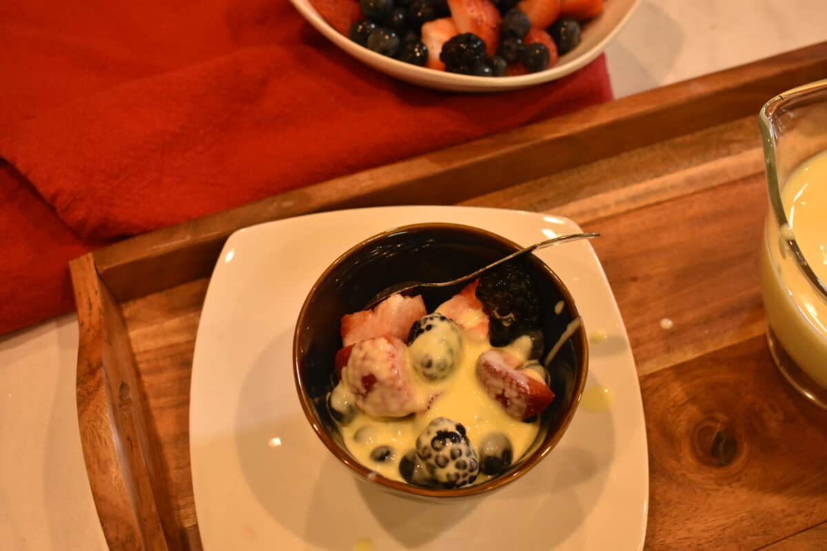 Creme Anglaise with Berries