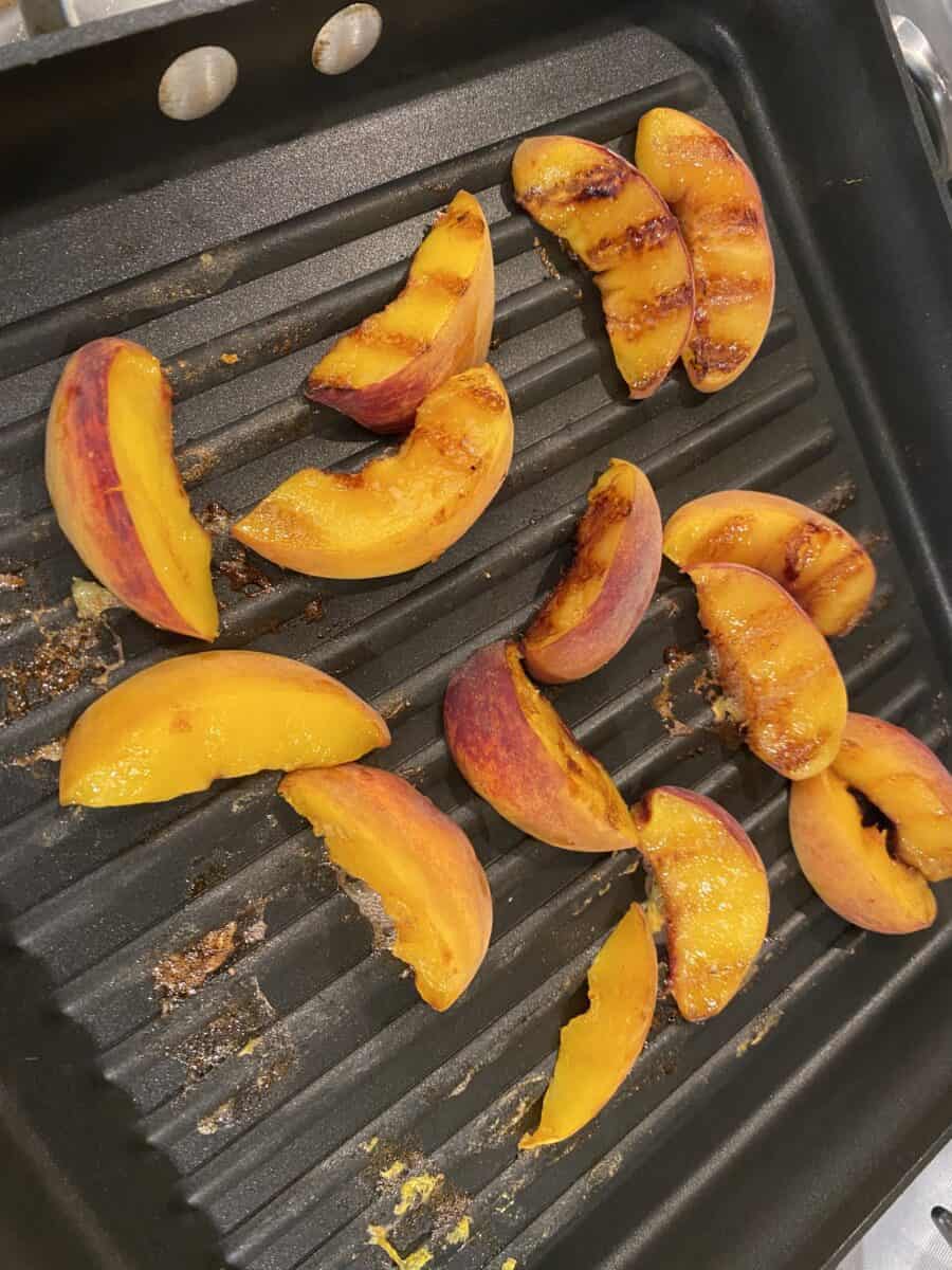 grilled peach & blueberry salad