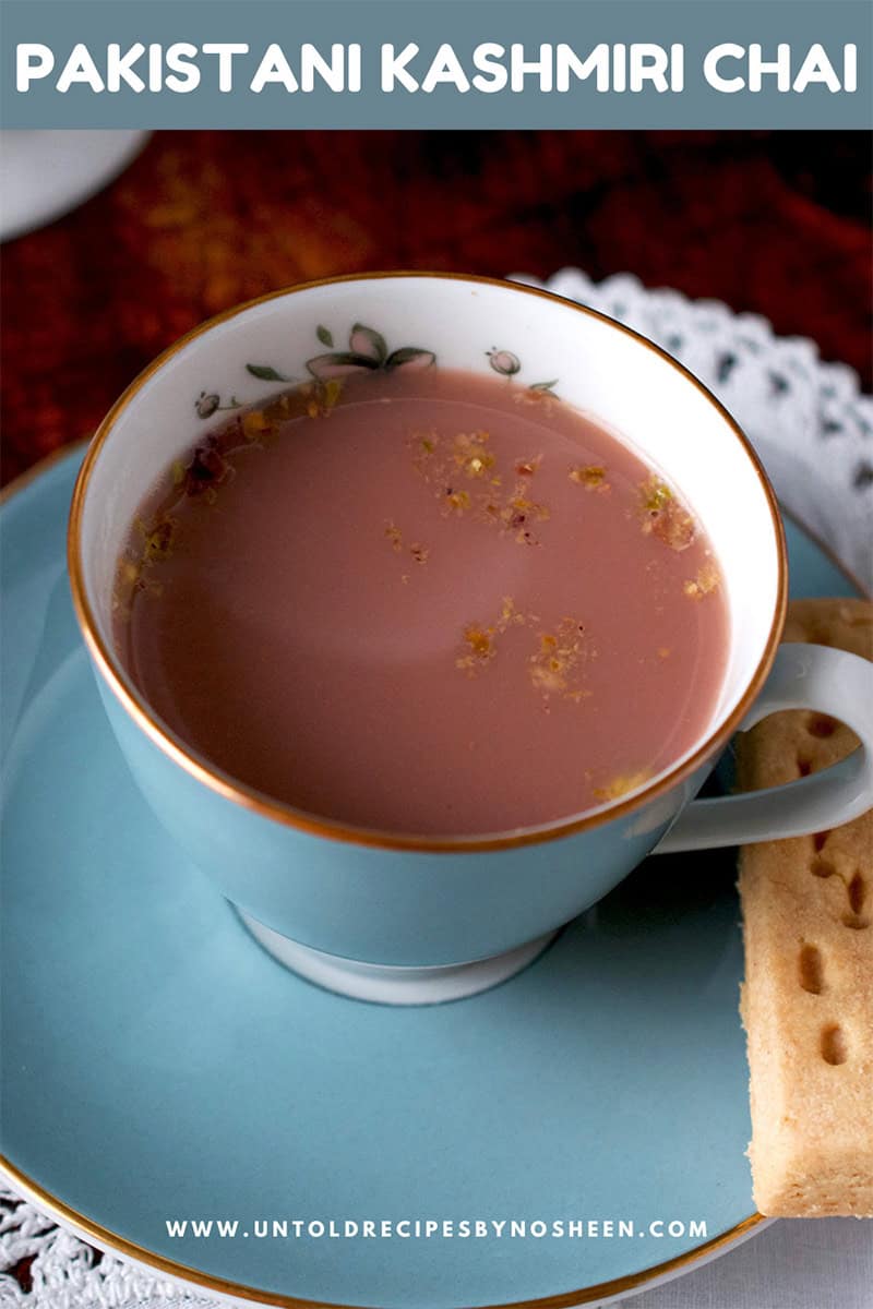 Kashmiri chai recipe pin.
