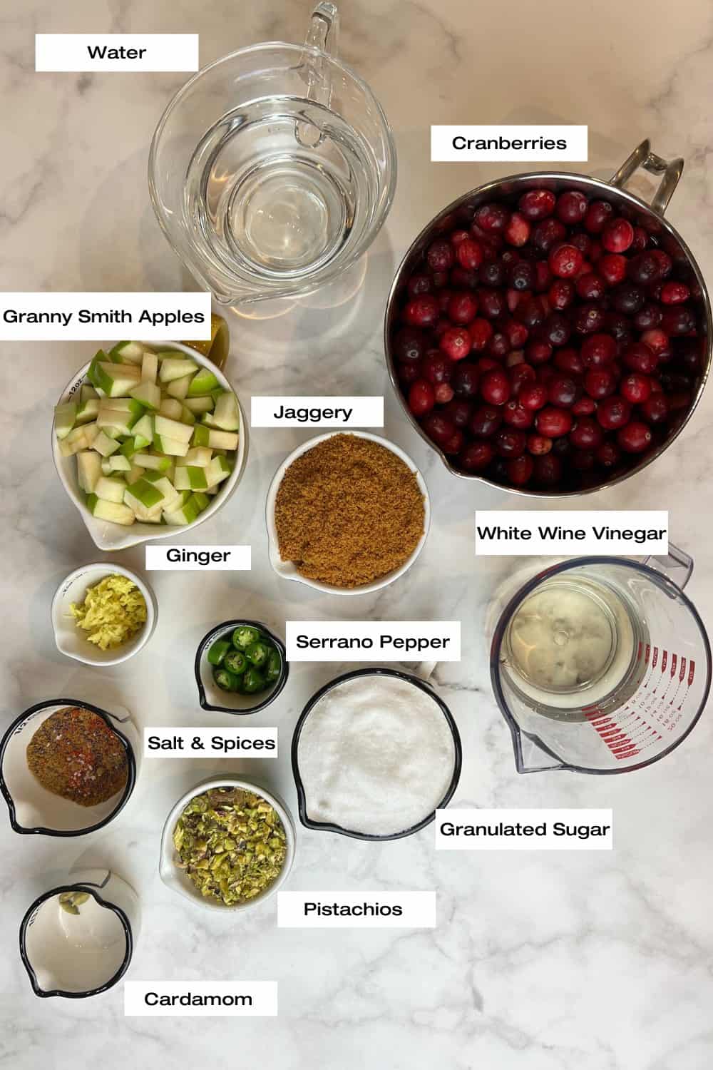 Spicy Cranberry Chutney Ingredients