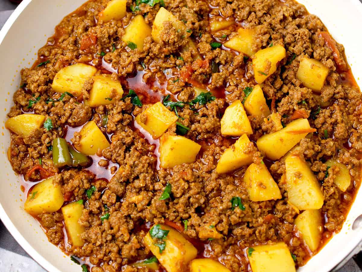 pakistani beef aloo keema recipe.