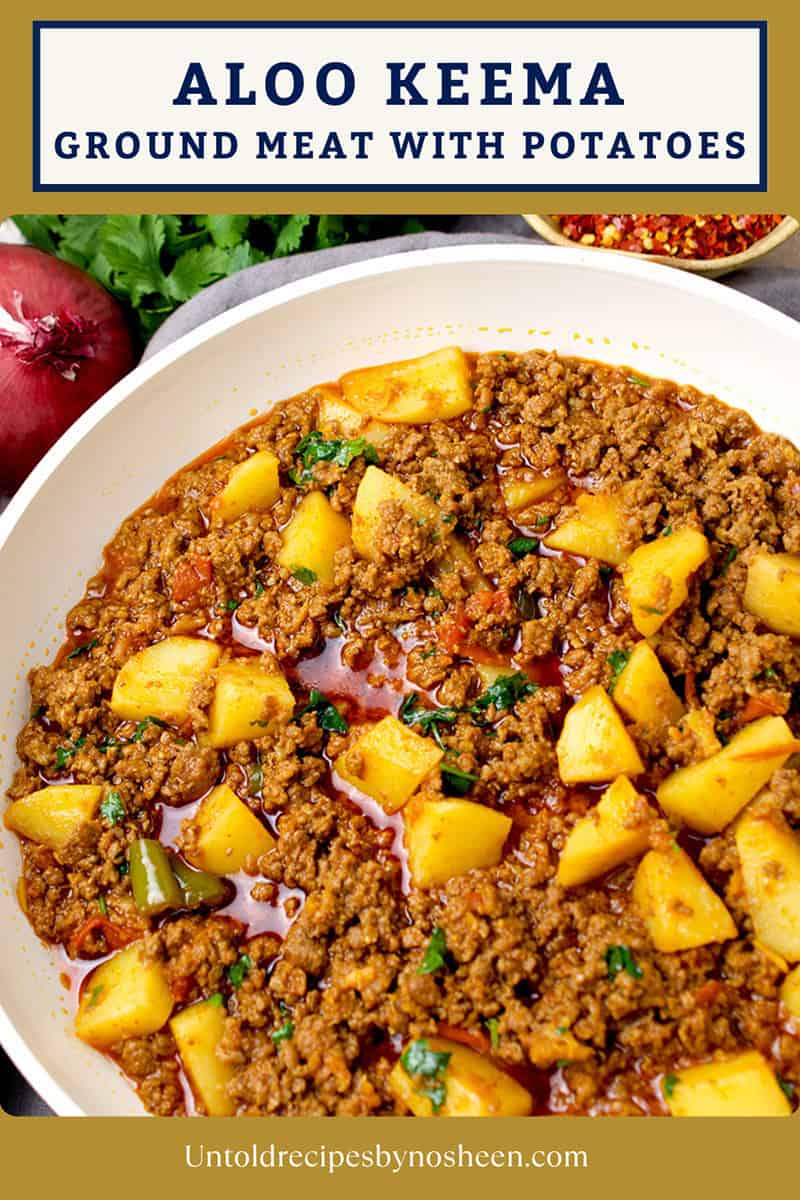 Aloo keema recipe pin.