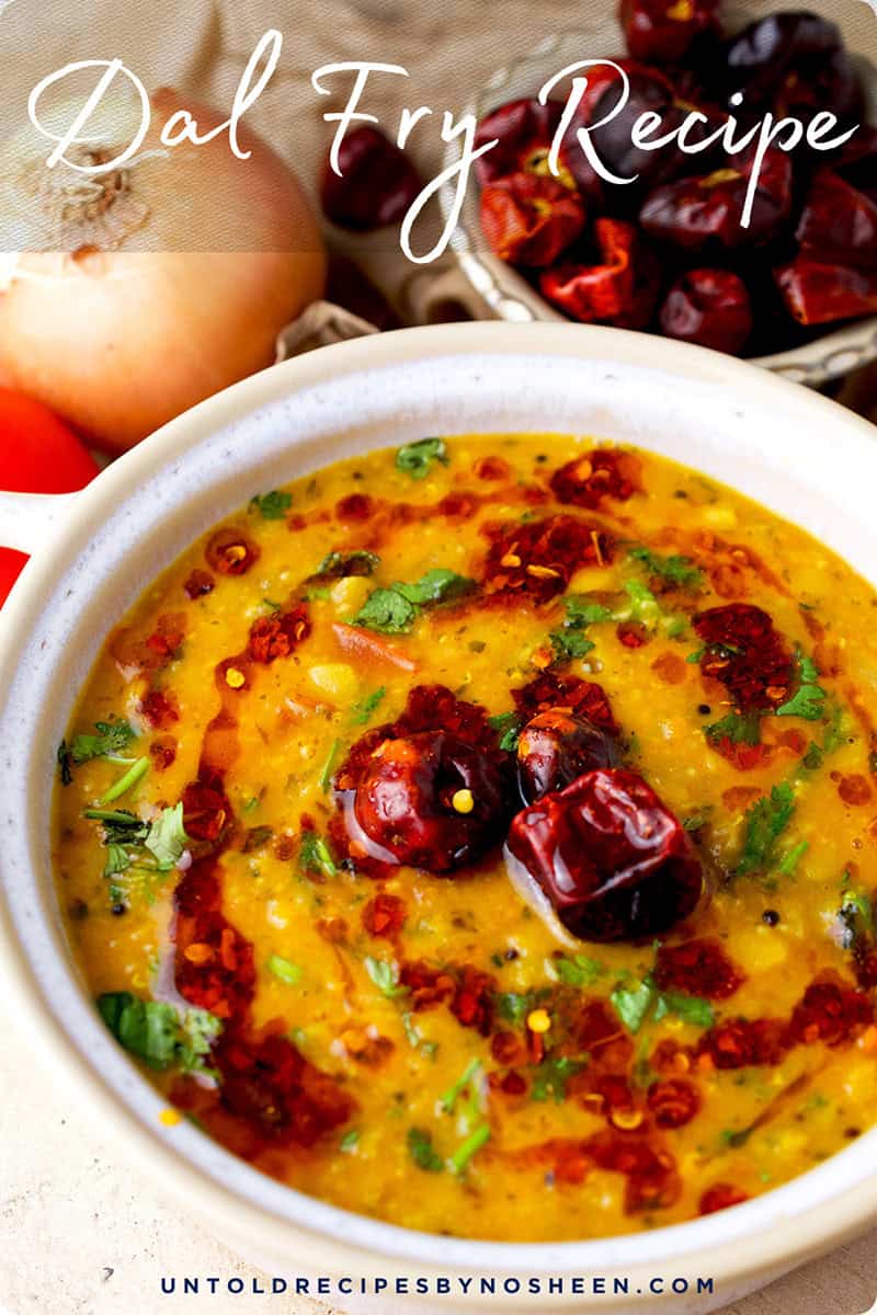 Dal fry recipe pin.