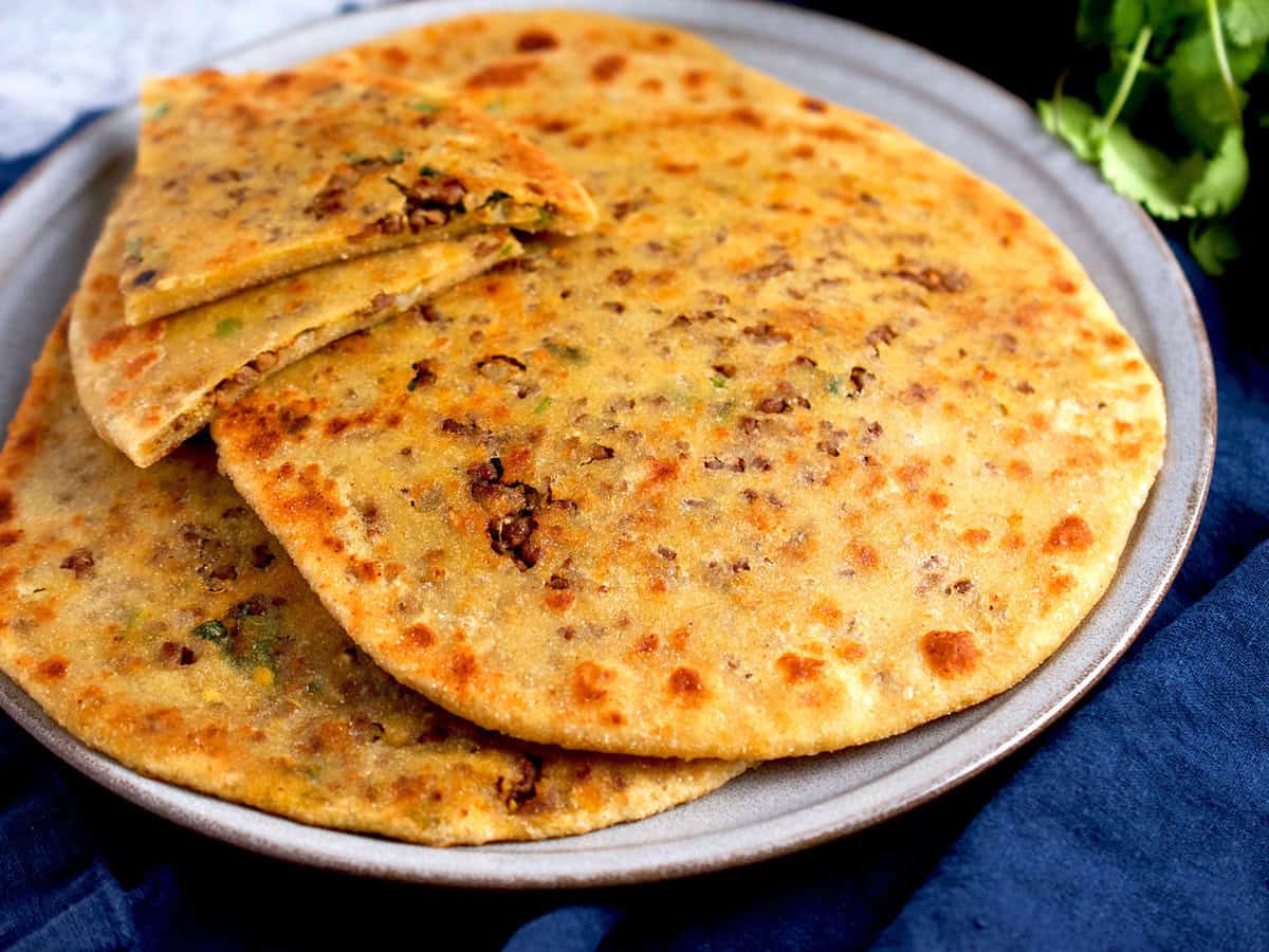 Pakistani Keema paratha. 