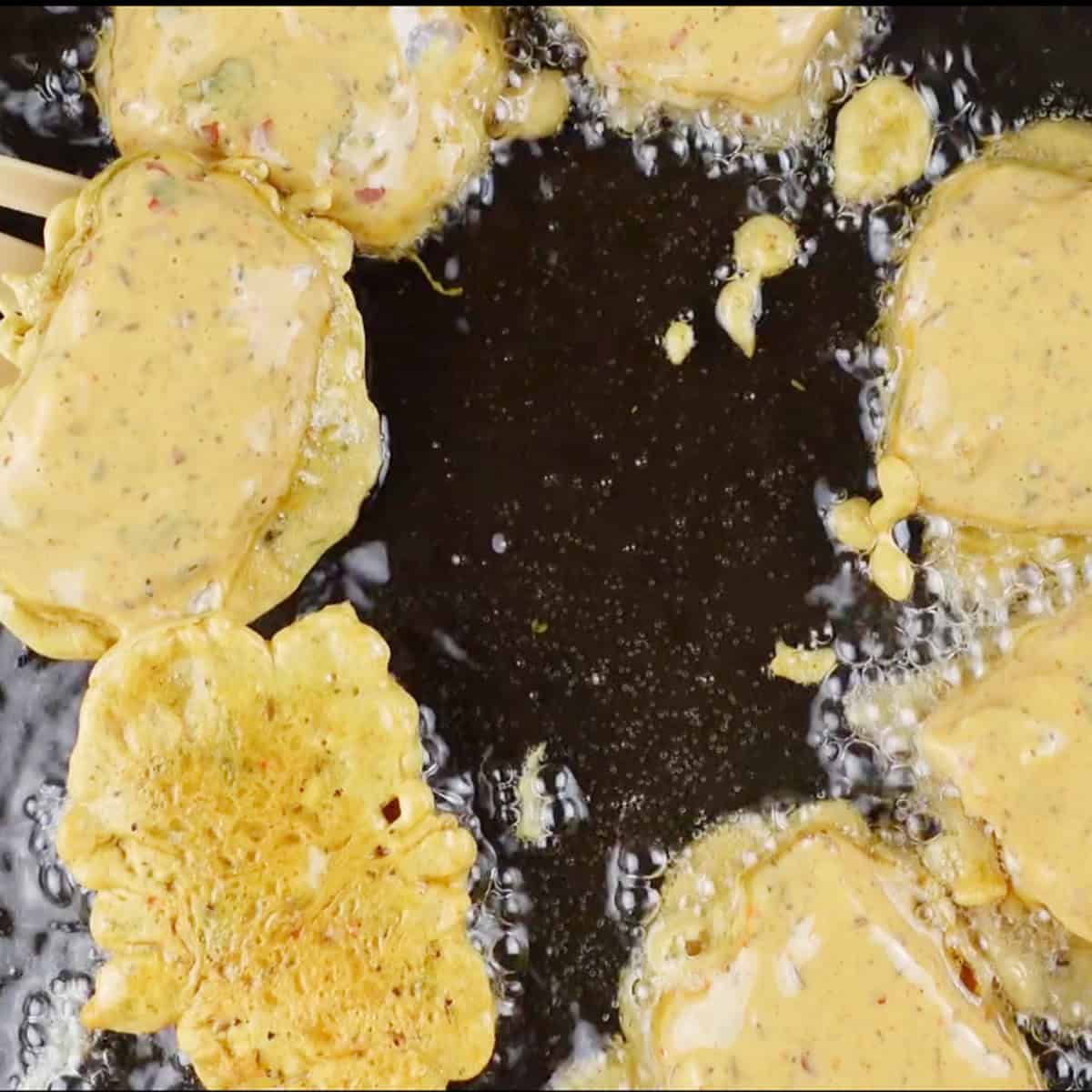 Lahori fish being fried.