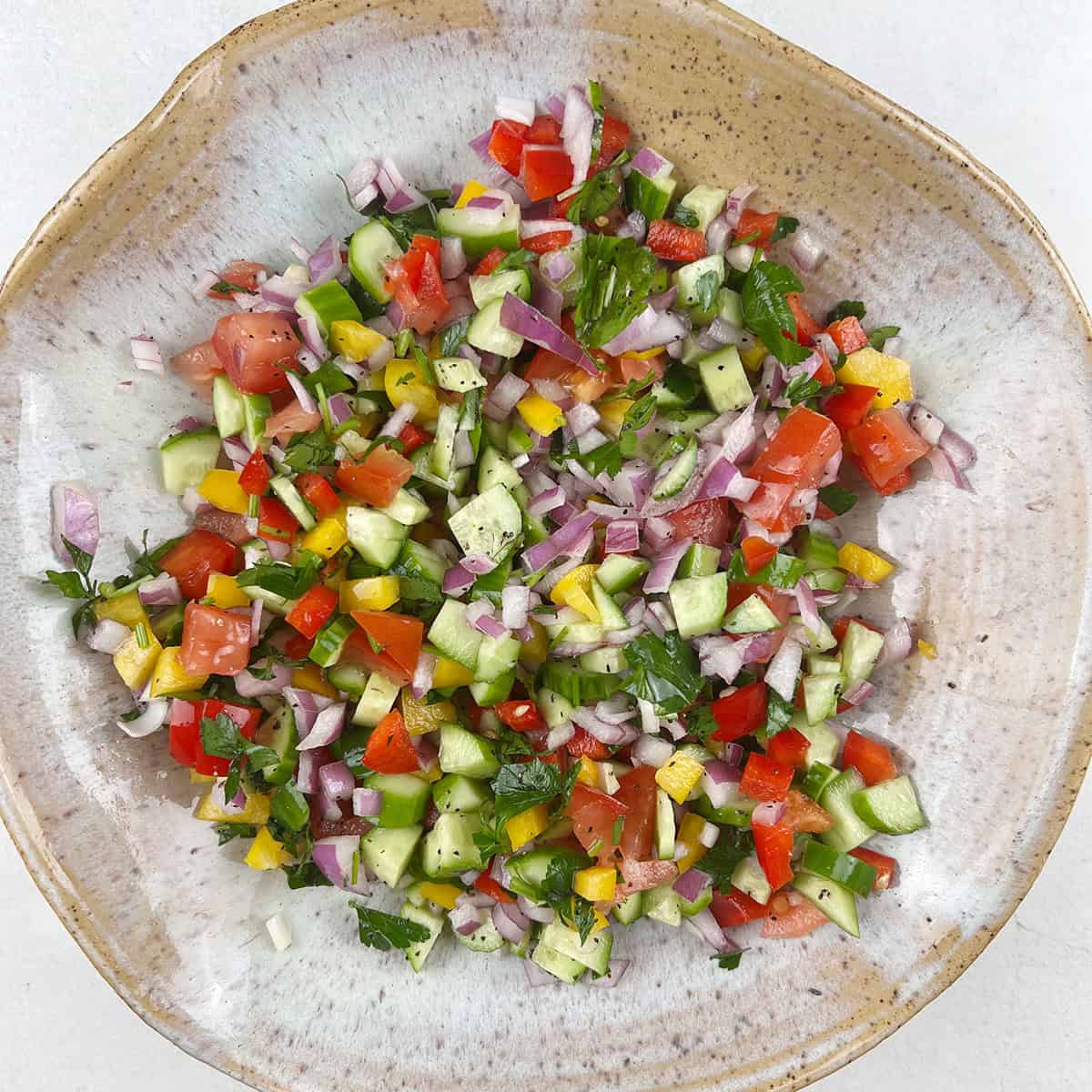 Fresh chopped salad.