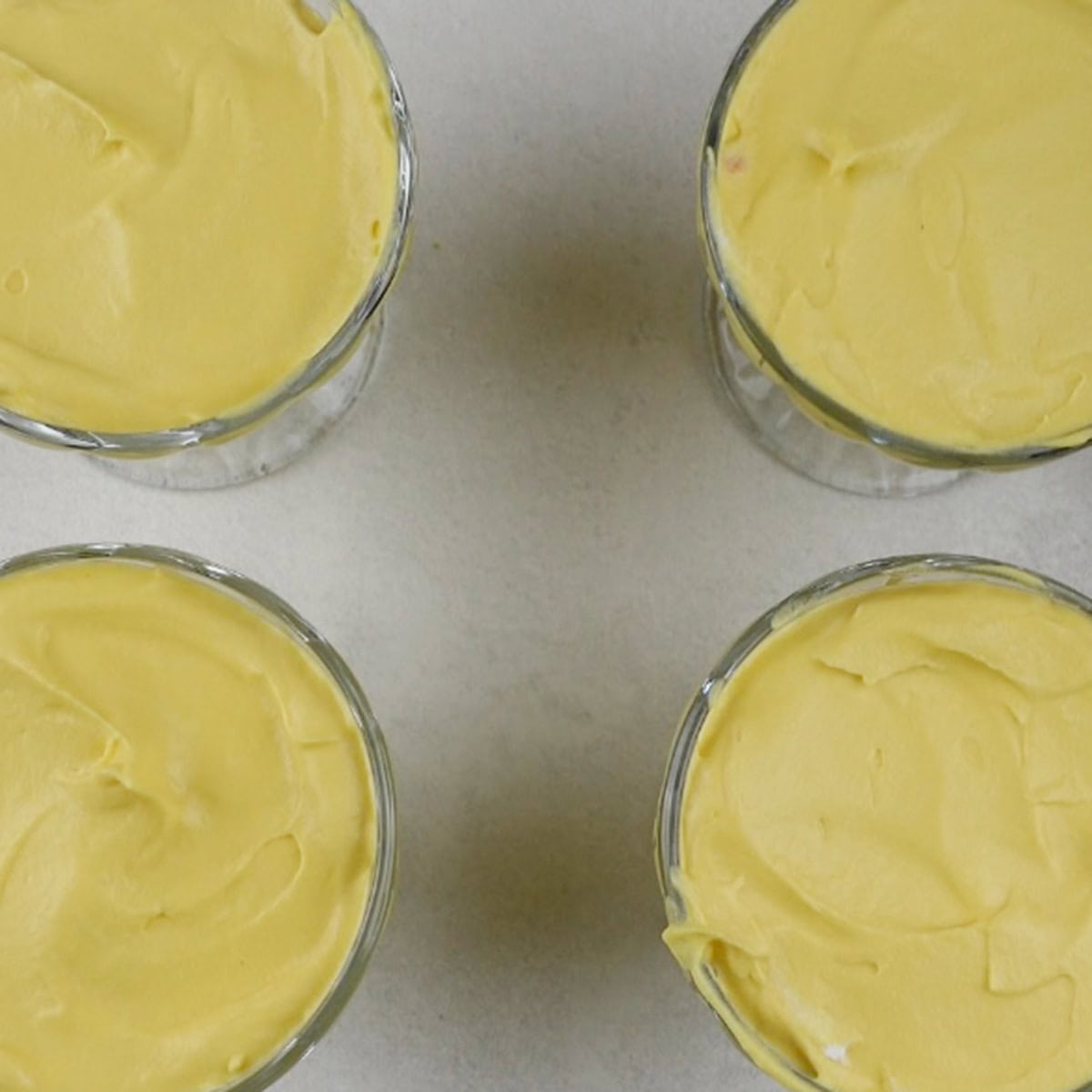 Mango mousse cups.