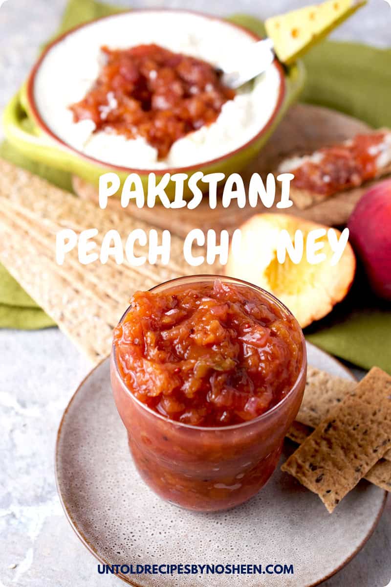 Peach chutney recipe pin.
